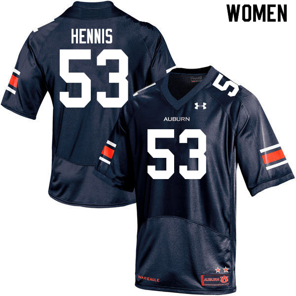 Women #53 Sawyer Hennis Auburn Tigers College Football Jerseys Sale-Navy